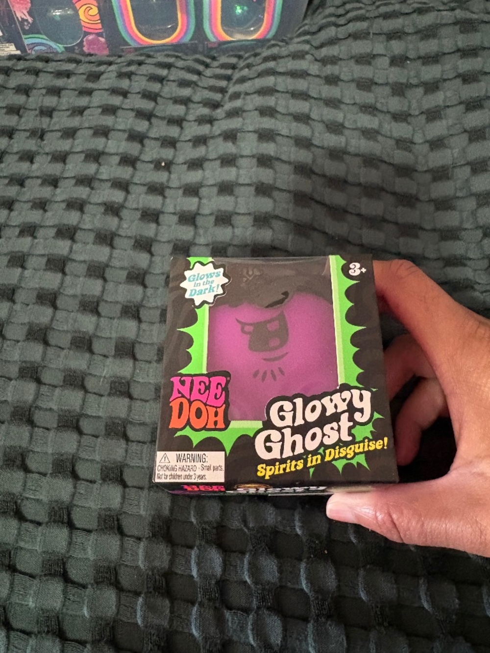 NeeDoh Glowy Ghost Purple Glow In The Dark Halloween Squishy NEW